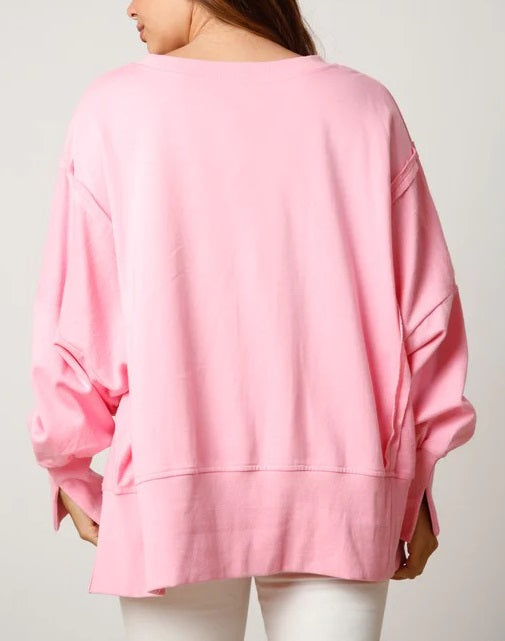 Women's Candy Cane Sequin Sweatshirt