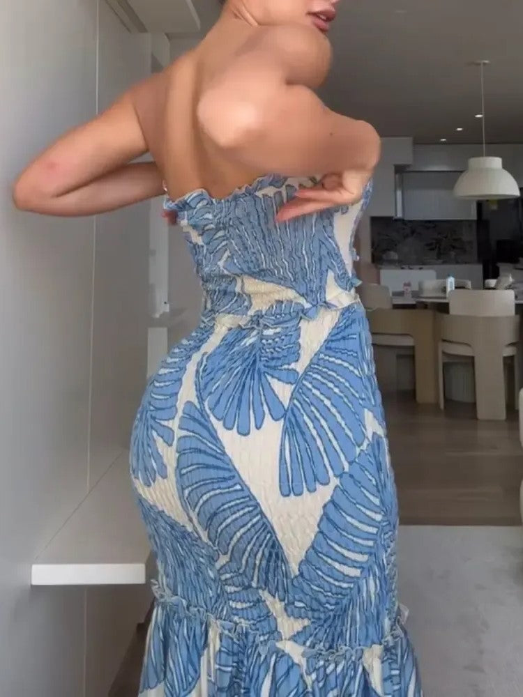 Women's Vacay Bloom Cutout Maxi Set