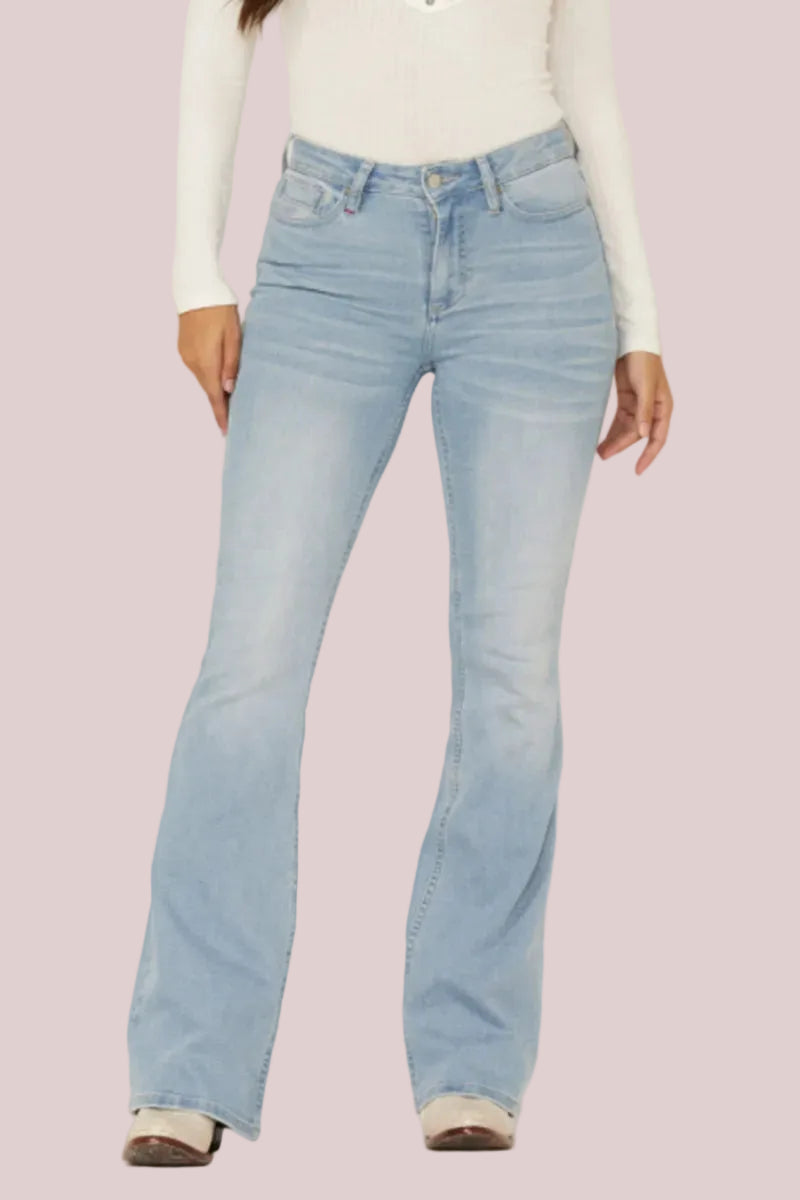 Women's Mid Waist Retro Bootcut Pants