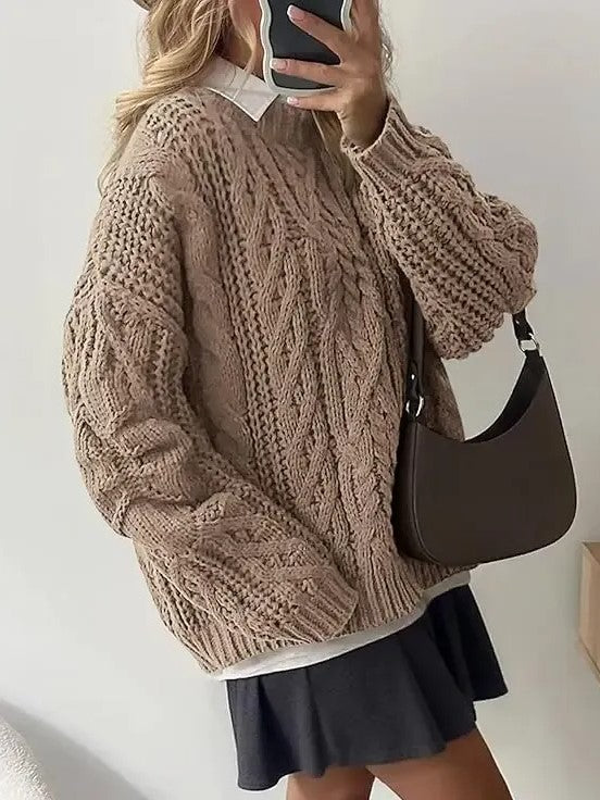 Women's Oversized Chunky Cable Fall Sweaters