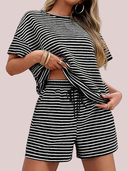 Women's Matching Stripe Loungewear Set