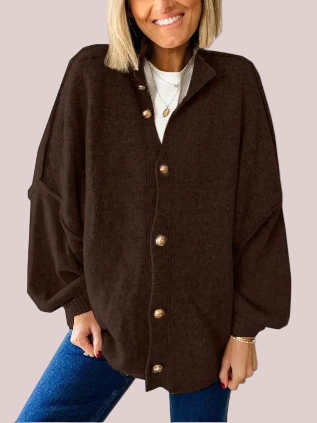 Women's Chunky Knit Button Front Cardigan