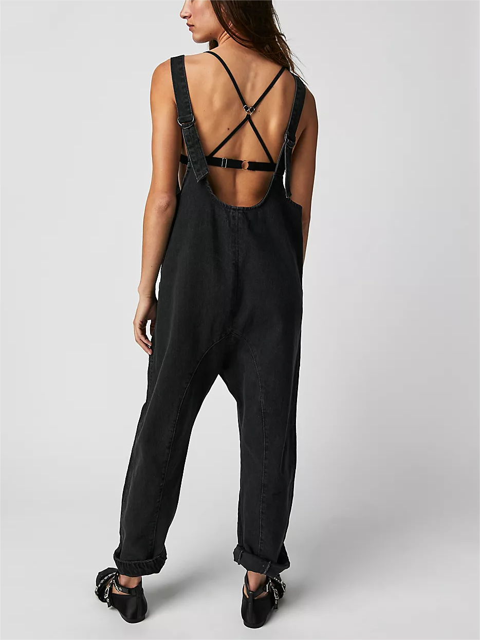 Denim Jumpsuit With Pockets