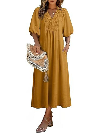 Women's 2026 Summer Flowy A-Line Maxi Dress