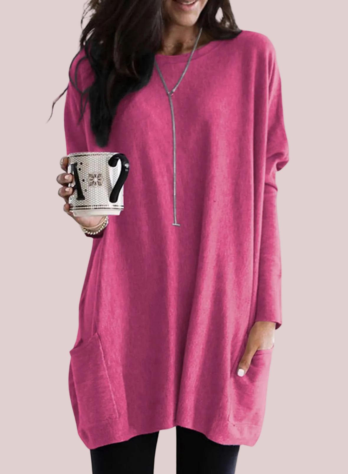 Women's Lightweight Long Sleeve Tunic Top