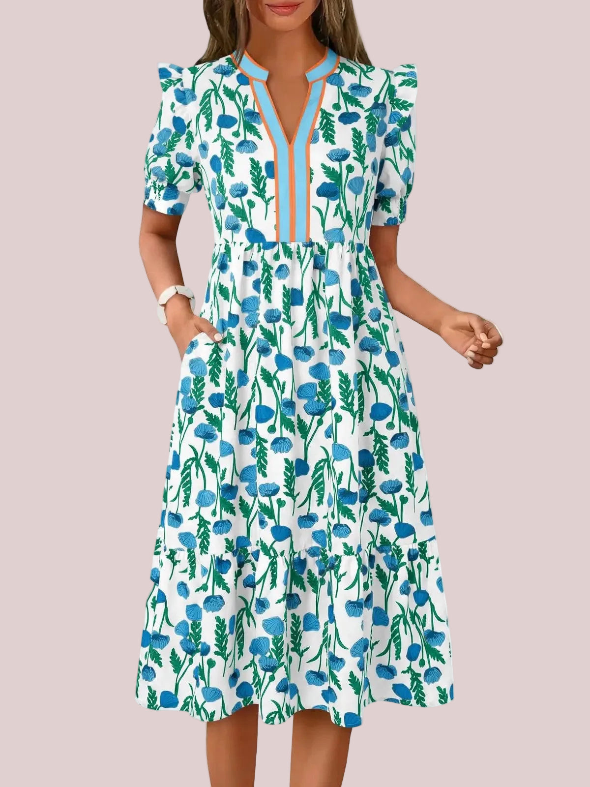 Women's Casual Floral Maxi Dress