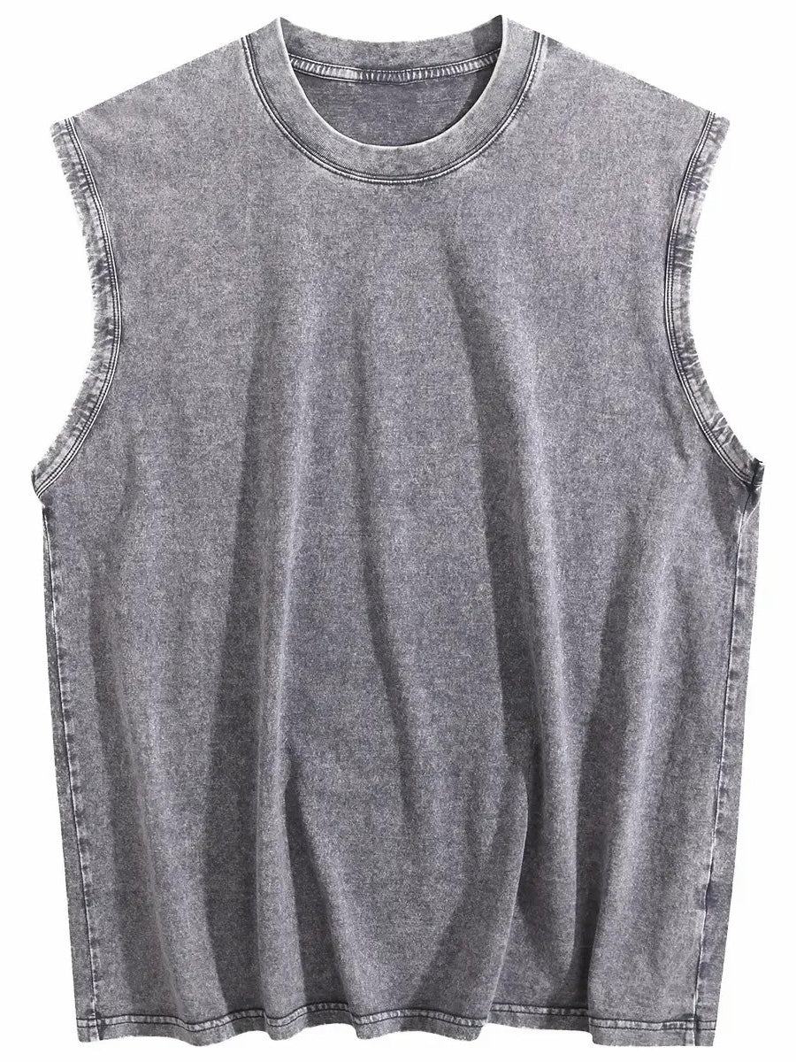 Vintage Washed Sleeveless Tank Top