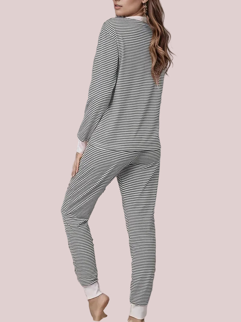 Women's Striped Lounge Pajamas Set