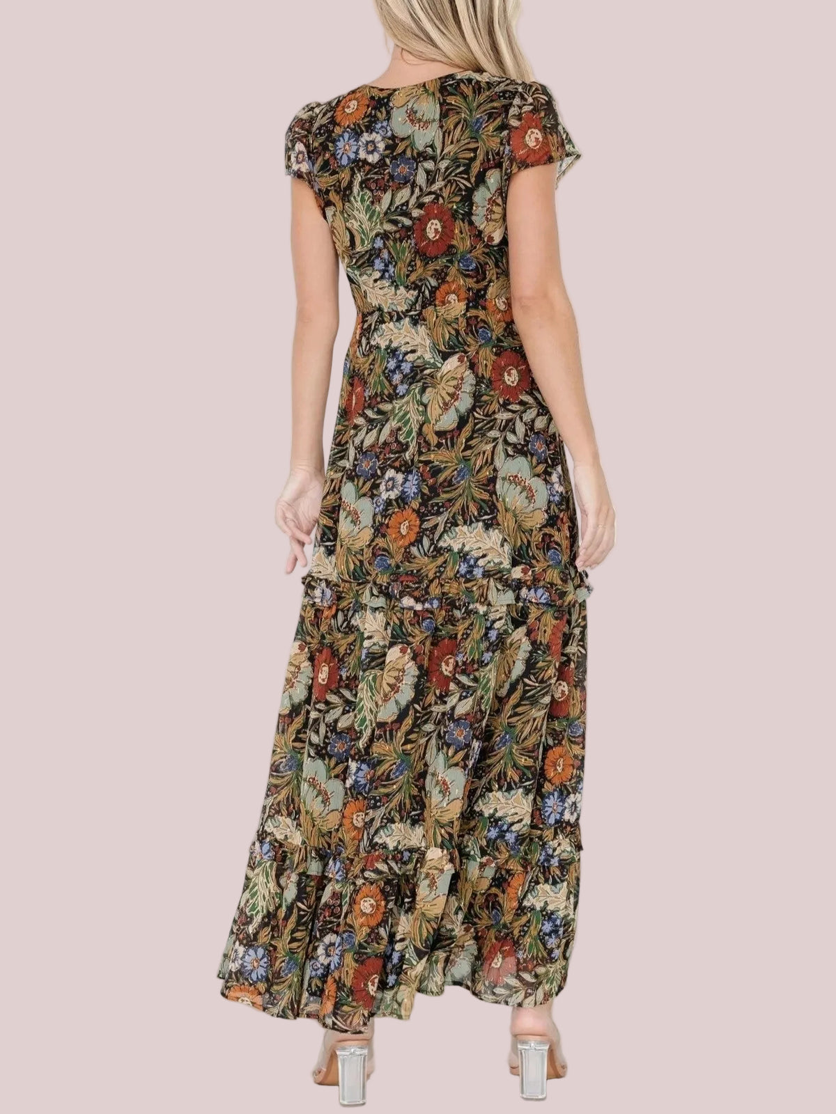 Women's Floral Paisley Maxi Dress