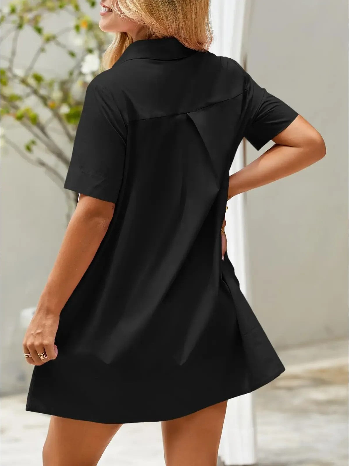 Women's Front Button Shirt Style Dress