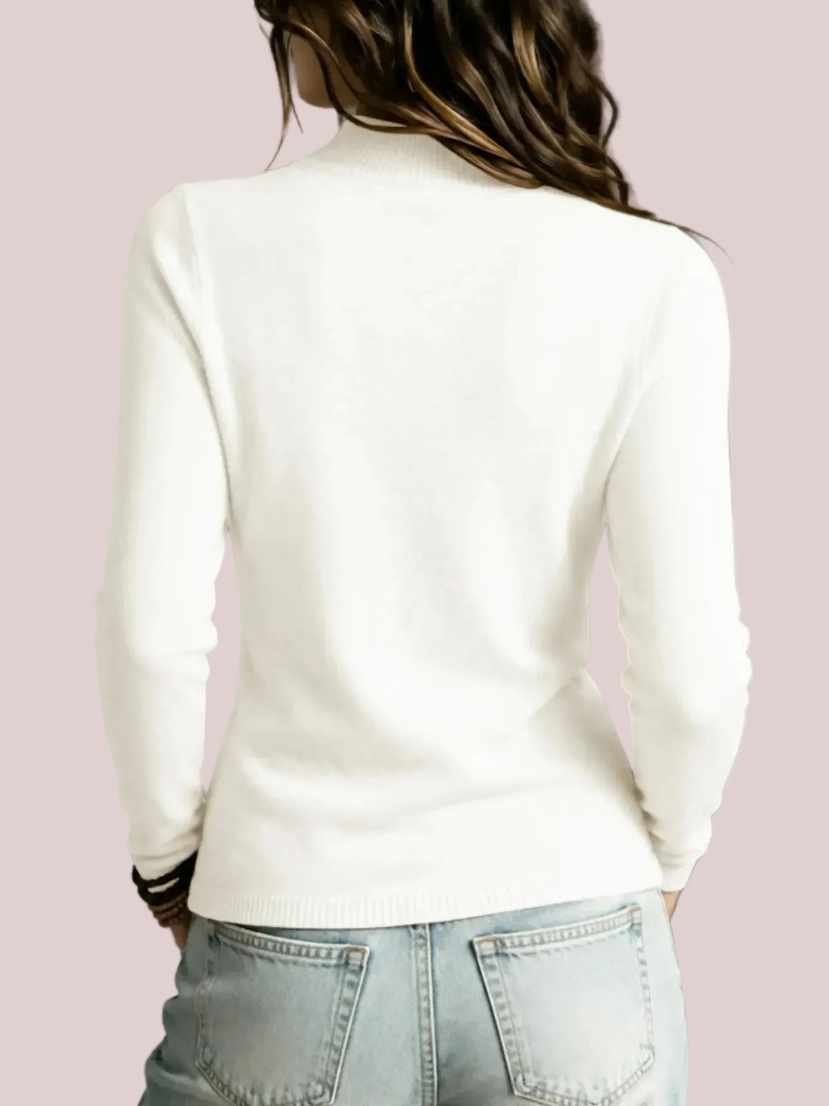 Women's Surplice V Neck Slim Fit Knit Sweater