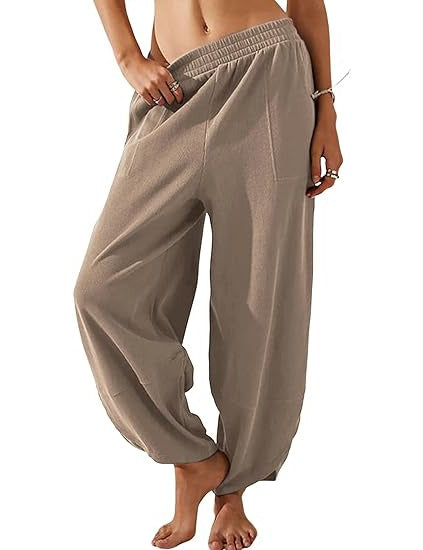 Women's Loose Elastic Waist Casual Pants