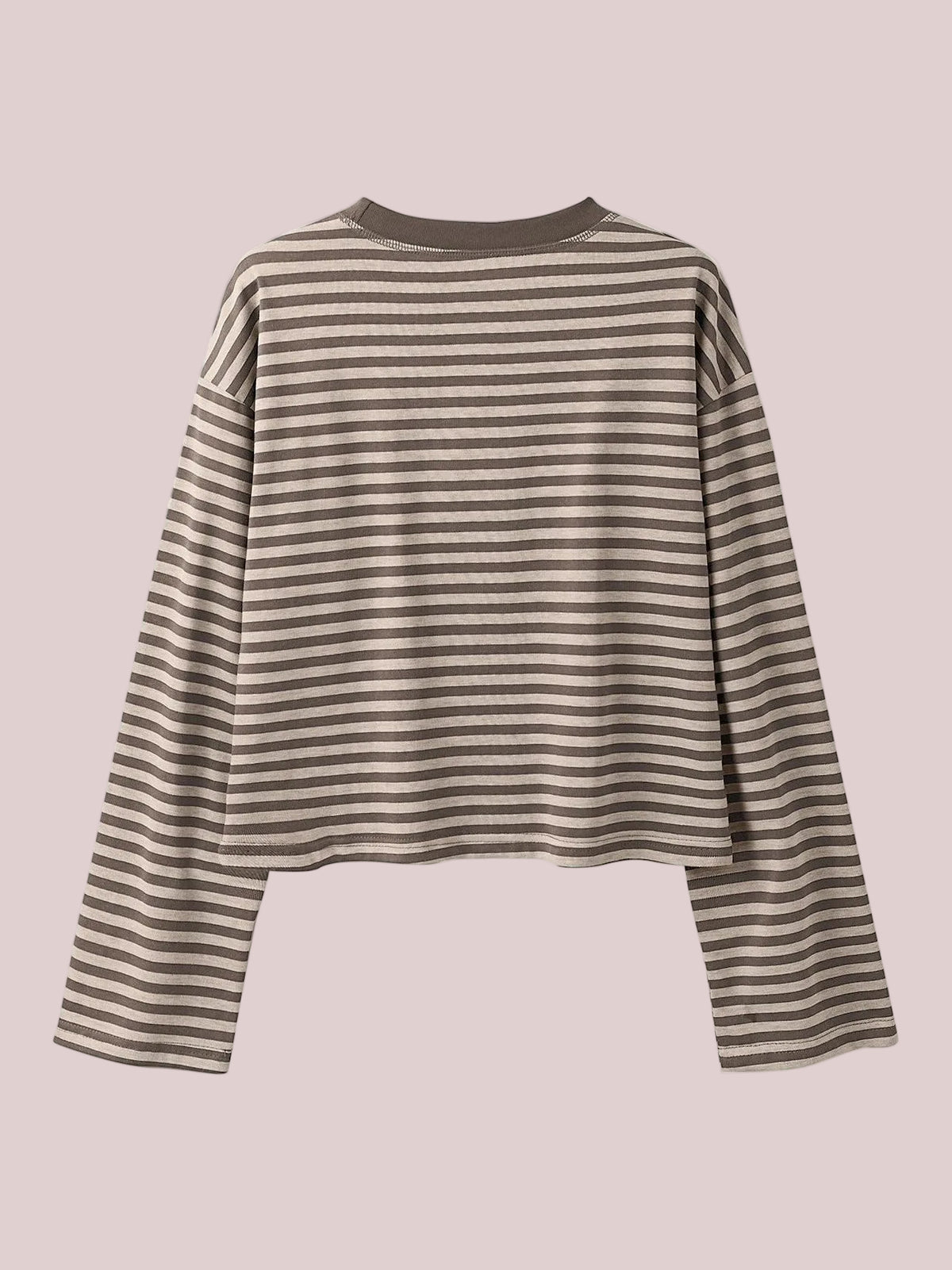 Women's Vintage Striped Crewneck Long Sleeve Top