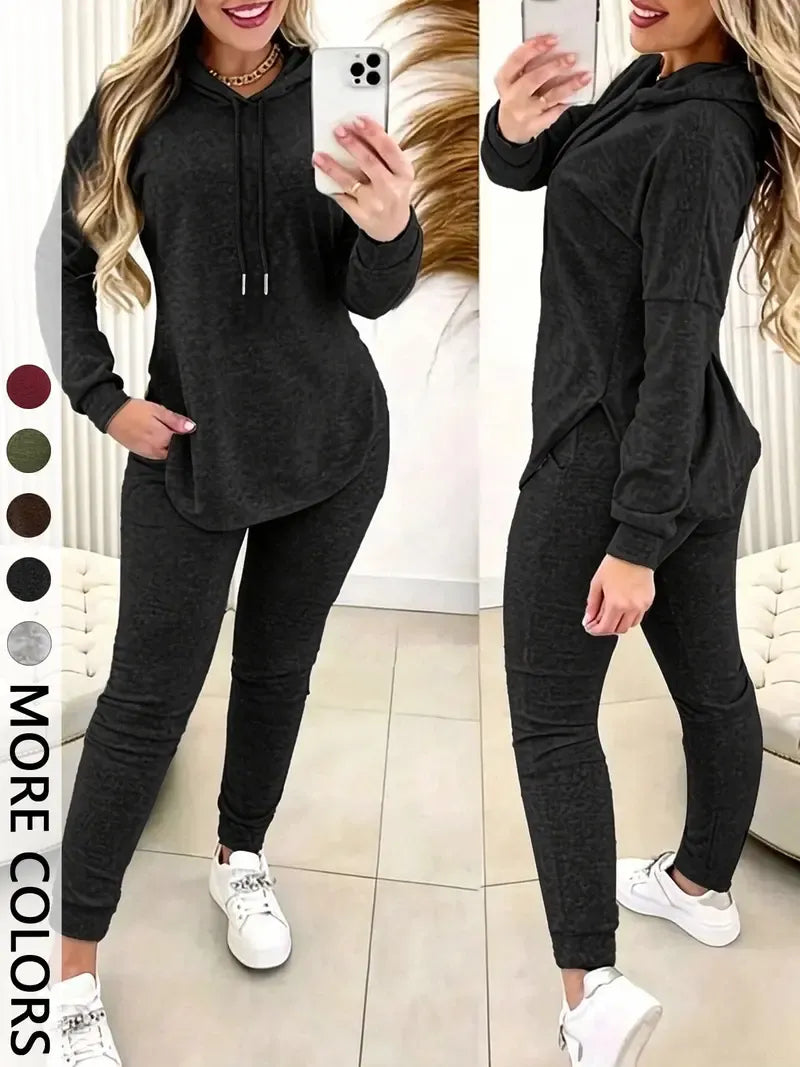 Women's Hooded 2 Piece Matching Outfit