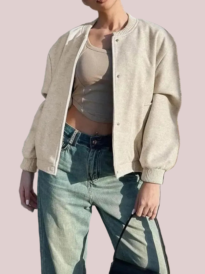 Women's Effortless Crop Bomber Jacket