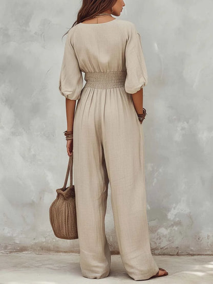 Women's Bohemian Pocket Loose Fit Jumpsuit