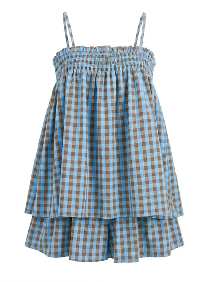 Women's Soft Gingham Vacation Matching Outfit