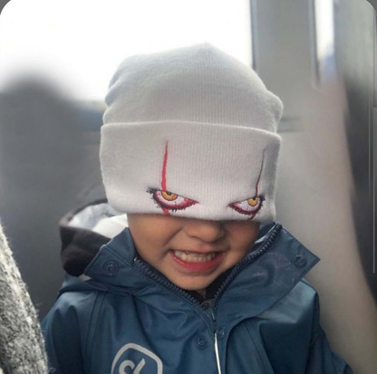 Penny Wise Scar Eyes Beanie Horror Clown Eyes Knit Hat