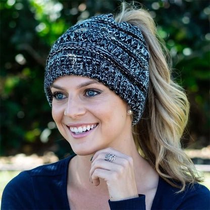 🔥Last day Sale OFF🔥Soft Knit Ponytail Beanie