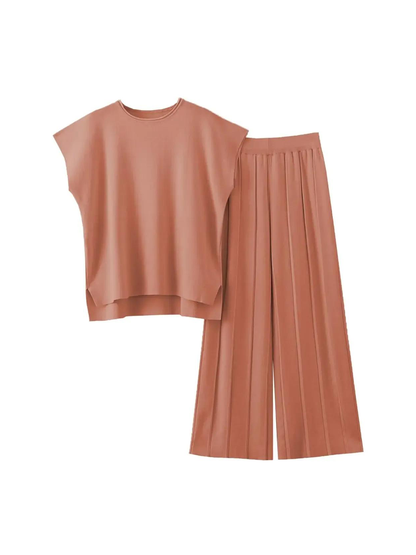 Women's Sophisticated Minimal Two Piece Matching Suit