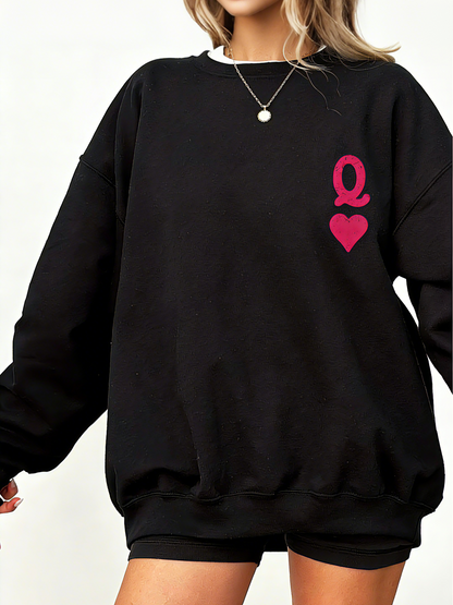Women's Queen of Hearts Valentine's Day Sweatshirt