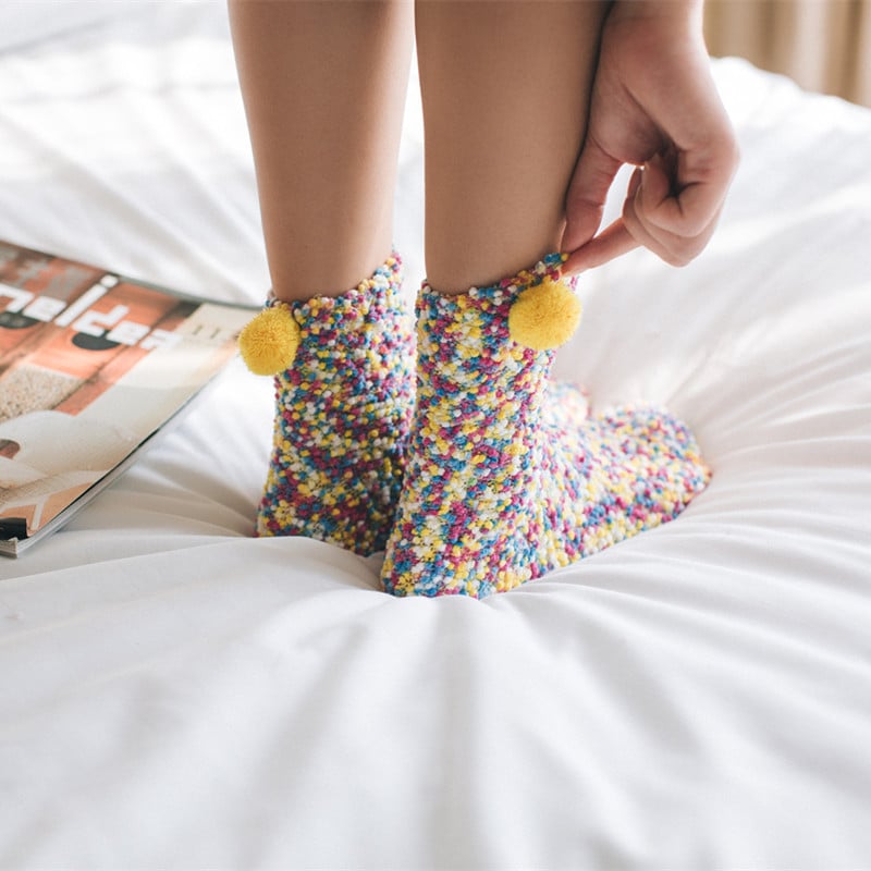 Winter Fuzzy "Cupcakes" Sock