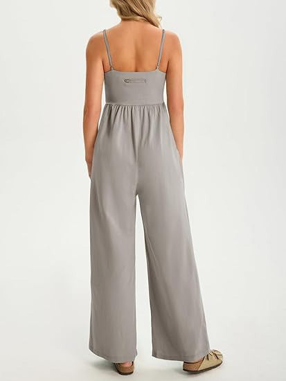 Women's Spaghetti Strap Wide Leg Jumpsuit