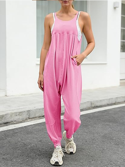 Adjustable Spaghetti Strap Casual Jumpsuit Romper