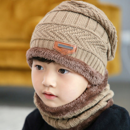 Winter Knitted Beanie Hat Scarf Set