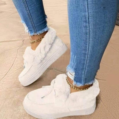 Women's Round Toe Fleece Thick Warm Cotton Shoes