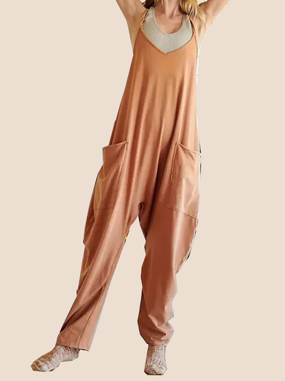 New Wide Leg Jumpsuit with Pockets