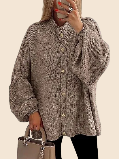 Women's Chunky Knit Button Front Cardigan