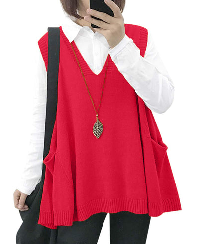 Women's Loose Swing Knit Sweater Vest