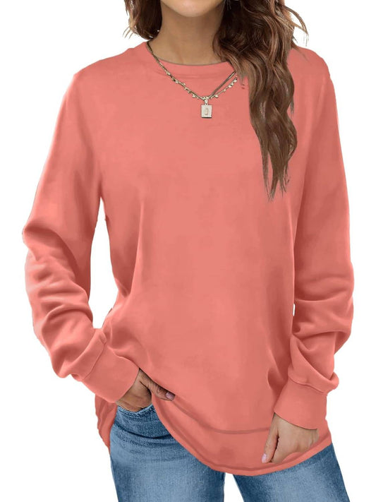 Women's Crewneck Long Sleeve Tunic Tops