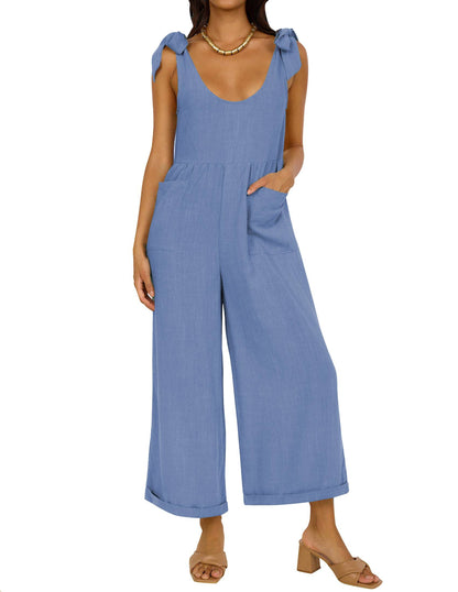 Women's Wide Leg  Jumpsuits with Pockets
