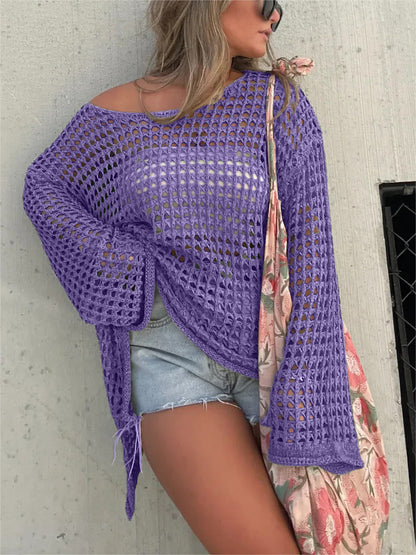 New Women's Crochet Hollow Out Cover Up