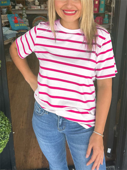 New Women's Casual Striped Tee