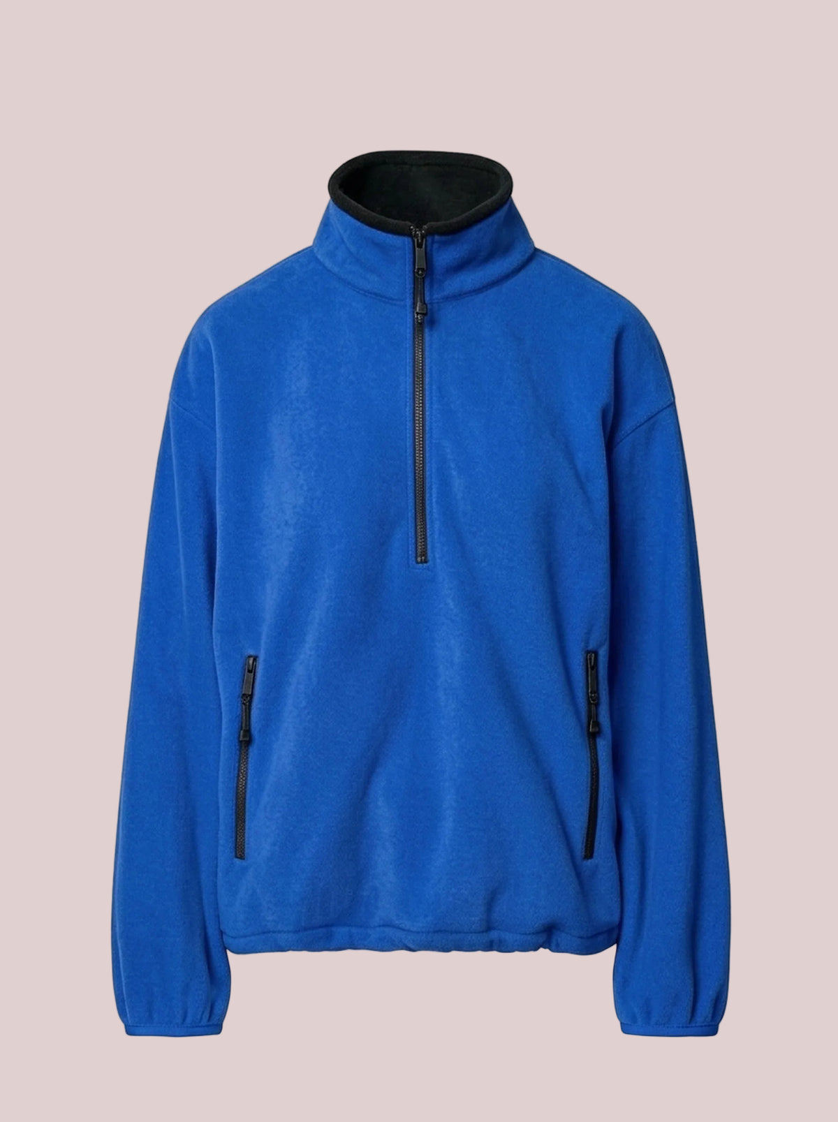Women's Contrast Trim Stand Collar Fleece Pullover
