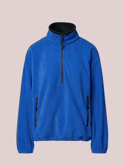 Women's Contrast Trim Stand Collar Fleece Pullover