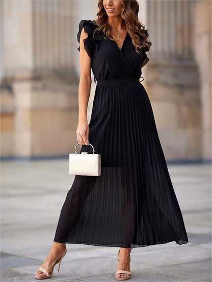 Women's Pleated Maxi Dress