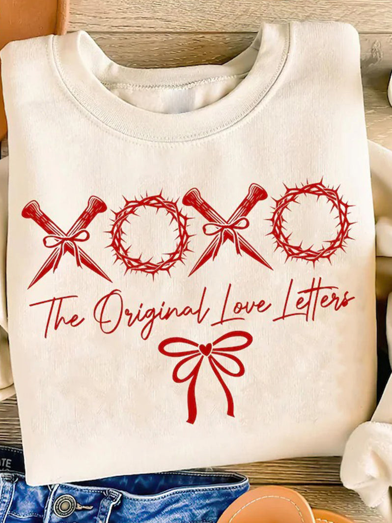 Women's Valentine's Edgy XOXO Graphic Sweatshirt
