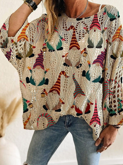 Women's Soft Crocheted Sweater