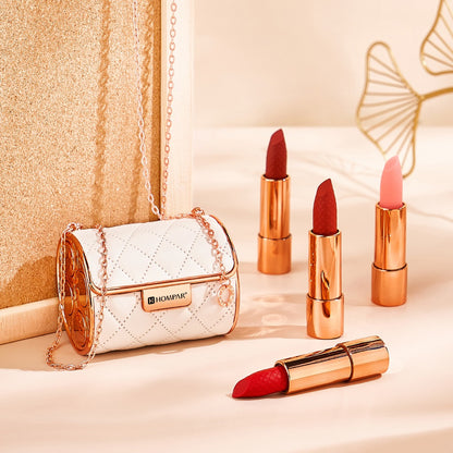 Mother's Day Gift - Velvet Matte Lipstick Set with Glamour Chain Pouch