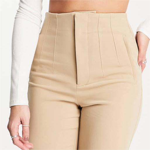 Multi-line Temperament High Waist Trousers