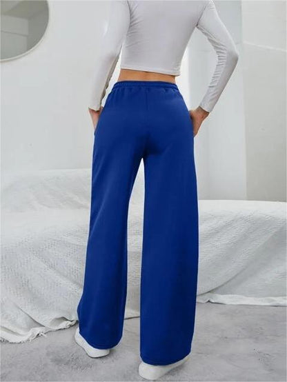 Solid Drawstring Slant Pocket Sweatpants