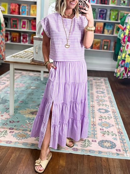 Women's Sunny Stripe Two-Piece Summer Set
