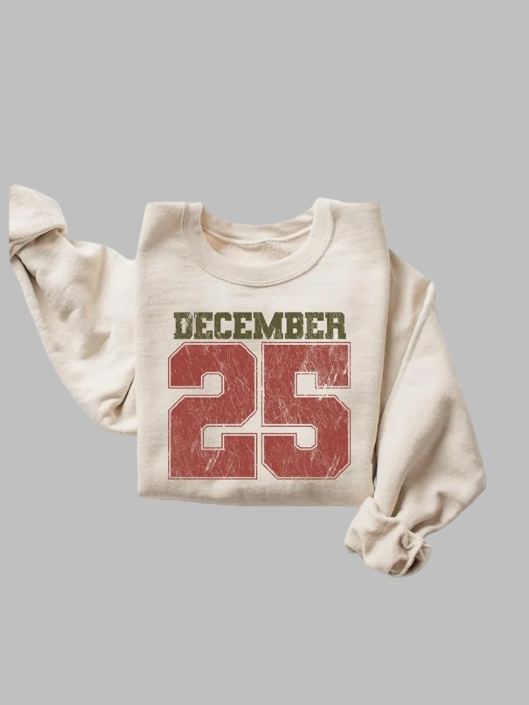 December 25 Retro Christmas Sweatshirt