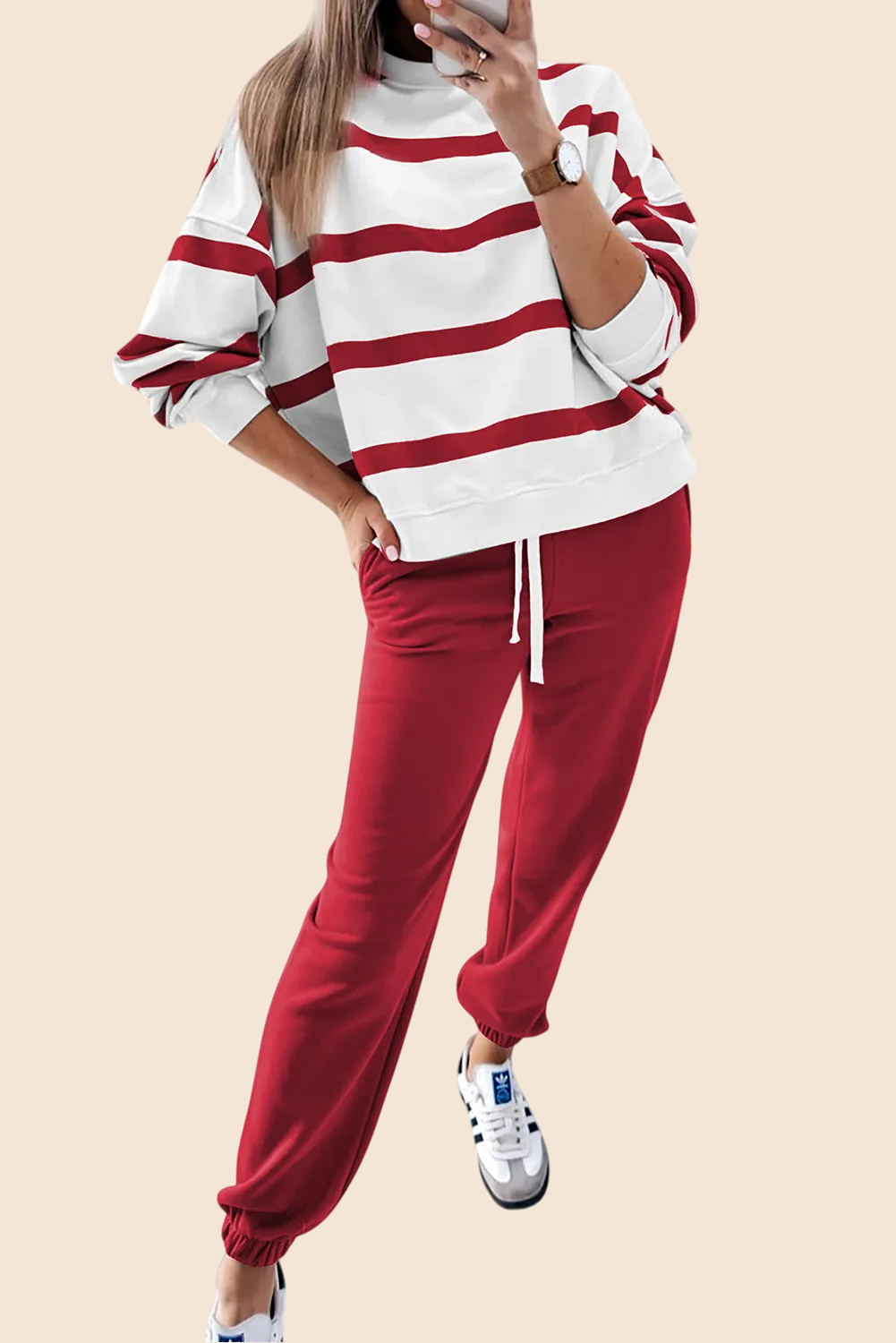 Women's Striped Two Piece Jogger Set(Buy 2 Free Shipping)
