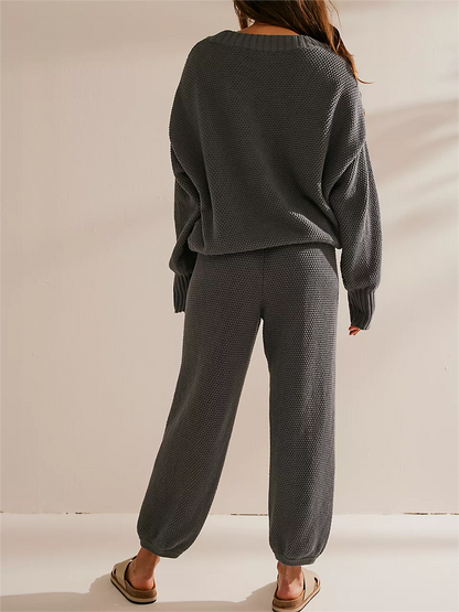 New Soft Ribbed Knit Set