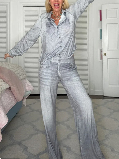 Women's Lightweight Denim Dreams Pajama Set